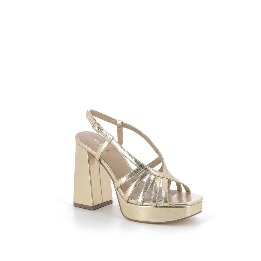 MANO Sandales à talon - Couleur: Doré - Mano Shoes and Bags