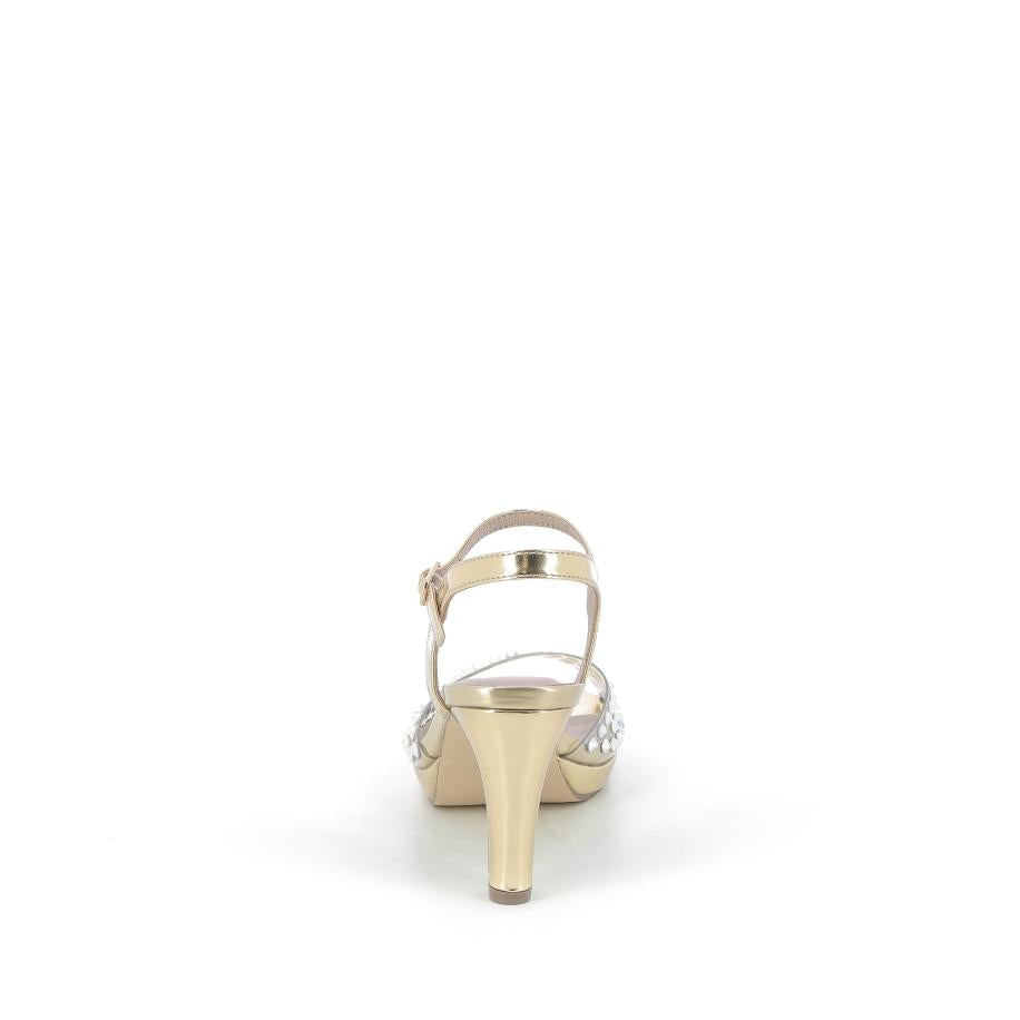 MENBUR Sandales à talon - Couleur: Doré - Mano Shoes and Bags